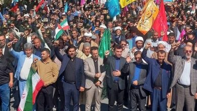 صدای «مرگ بر اسرائیل» در آسمان یاسوج طنینانداز شد+عکس