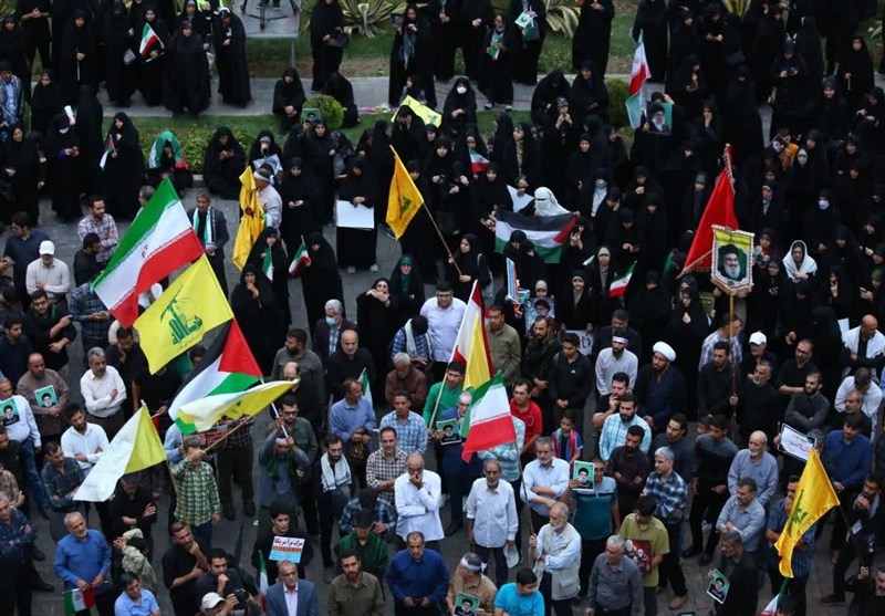 قزوینیها درپی جنایات رژیم صهیونیستی راهپیمایی کردند