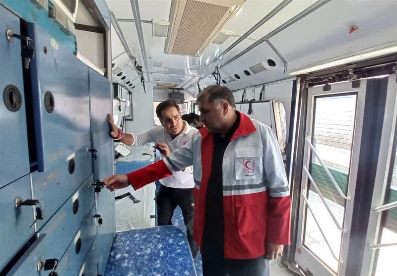 برگزاری مانور برپایی بیمارستان صحرایی در هلالاحمر کرمانشاه