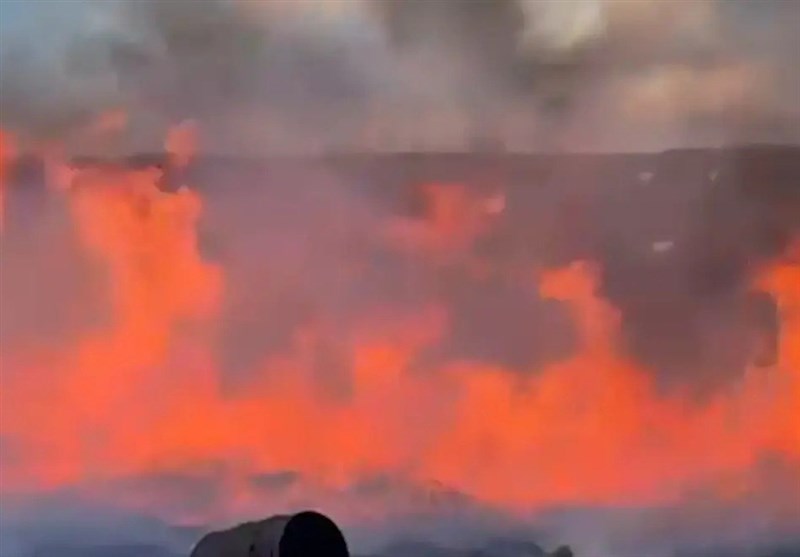 حریق تریلر محور کاشان – قم تلفات جانی نداشت+فیلم