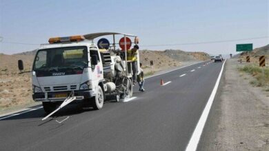 اجرای 65 کیلومتر خط کشی محورهای شهرستان بشرویه