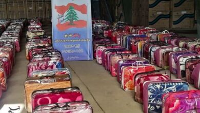 اهدای 4000 تخته پتو به مردم لبنان در کرمان