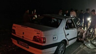 تصادف کامیون با 2 خودرو در جاده هراز با 6 مصدوم و یک فوتی