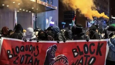 تظاهرات مردم کانادا علیه «ناتو» و در حمایت از فلسطین+ فیلم