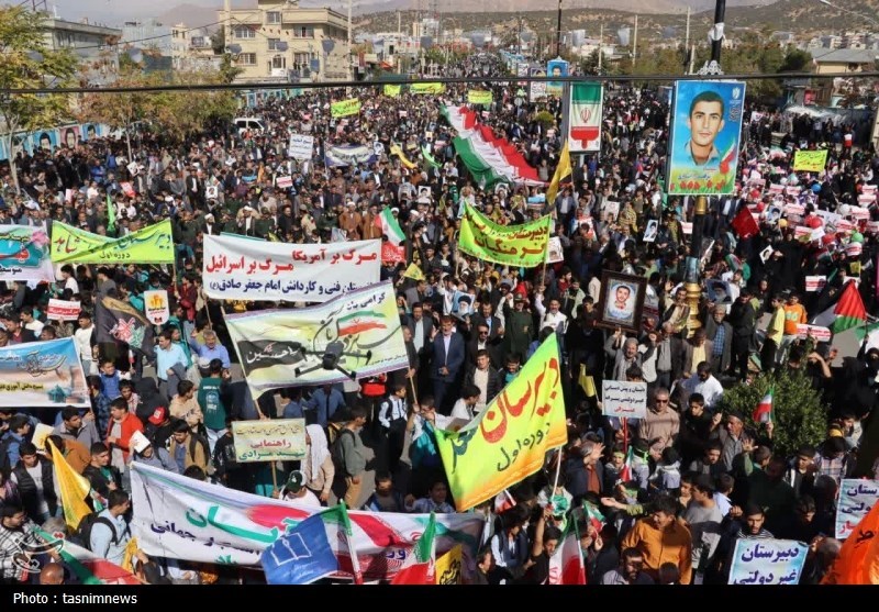 حماسه حضور یاسوجیها در راهپیمایی 13 آبان + تصاویر