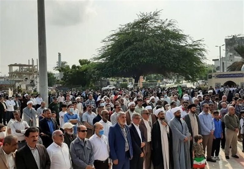 خروش جزایر خلیج فارس در راهپیمایی 13 آبان