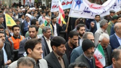 خروش دانشآموزان چهارمحال و بختیاری در راهپیمایی 13 آبان