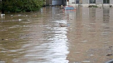 سیل خیابانهای ابهر را در بر گرفت