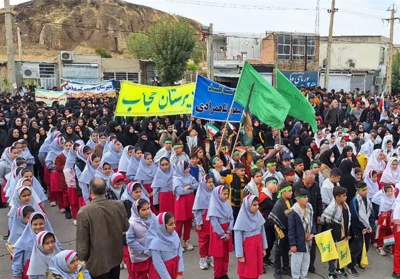 شکوه حضور مردم انقلابی کرمانشاه در یومالله 13 آبان+تصویر