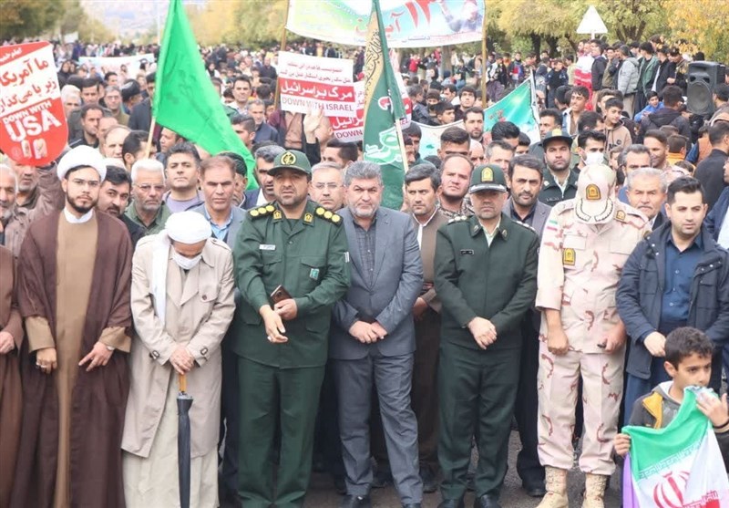 شکوه حضور مردم انقلابی کرمانشاه در یومالله 13 آبان+تصویر
