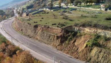 ضربالعجل تعریض پیچ حادثه خیز در جاده ساری