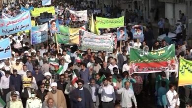 طنین فریاد "مرگ بر آمریکا" از کنار خلیج فارس