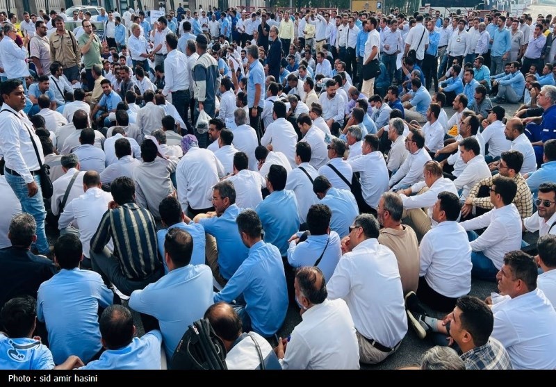 ماجرای تجمع امروز 3 هزار کارگر پارس جنوبی چه بود؟ + تصویر