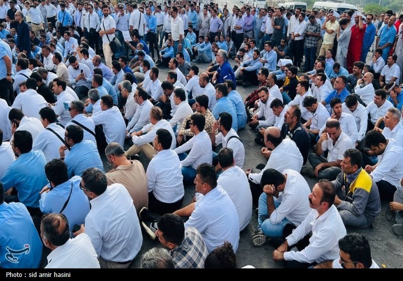 ماجرای تجمع امروز 3 هزار کارگر پارس جنوبی چه بود؟ + تصویر