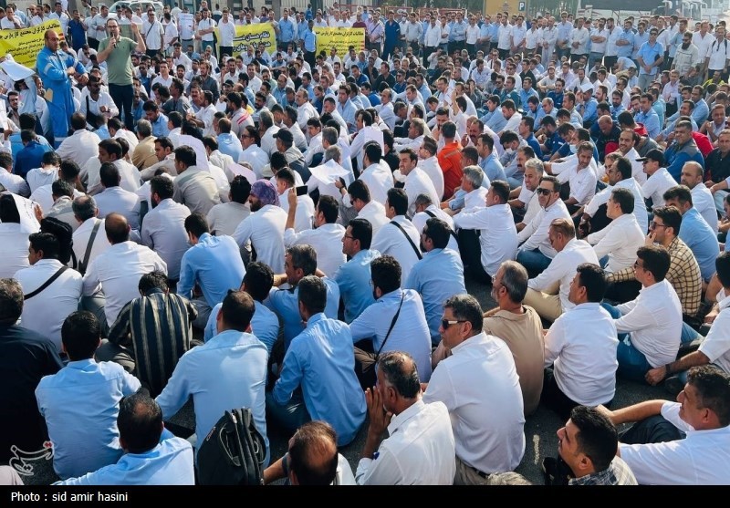 ماجرای تجمع امروز 3 هزار کارگر پارس جنوبی چه بود؟ + تصویر