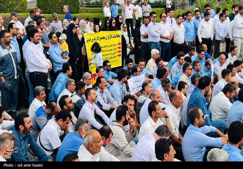 ماجرای تجمع امروز 3 هزار کارگر پارس جنوبی چه بود؟ + تصویر