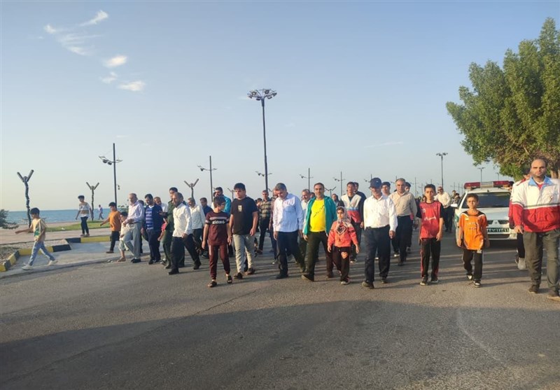 پیادهروی بزرگ خانوادگی بسیج در جنوب بوشهر