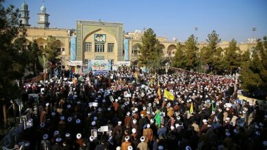 اجتماع بزرگ مردم قم در سالروز حماسه 9 دی+ تصاویر