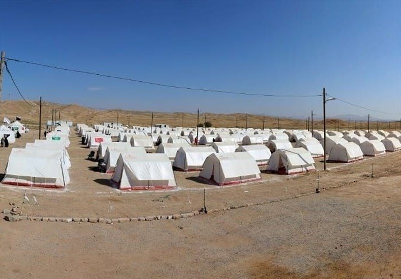 استقرار کمپ های اظطراری در مسجد سلیمان