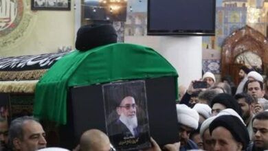 تشییع پیکر آیت الله شیرازی در مشهد