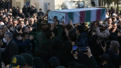 تشییع پیکر شهید گمنام در کامیاران