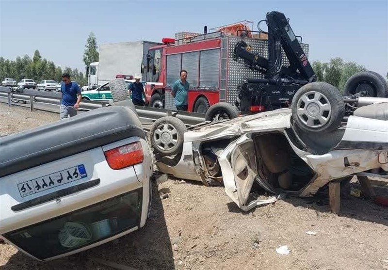 تصادف خودرو پژو 206 با تریلی در جاده زنجان – بیجار