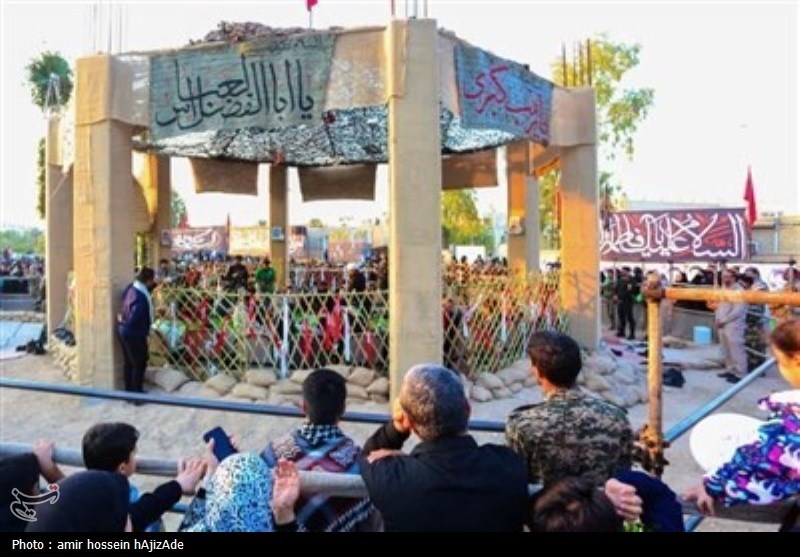 دفن شهید دفاع مقدس در یادمان جنوب استان بوشهر