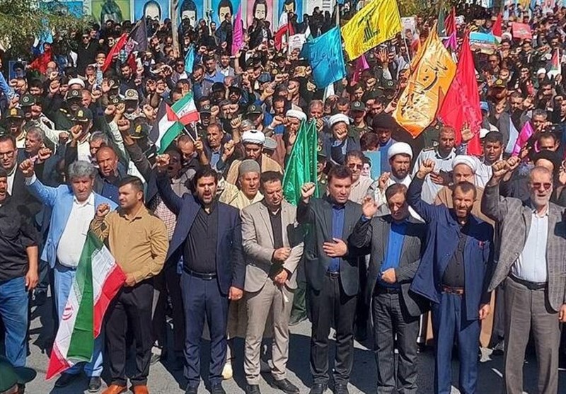 راهپیمایی مردم کهگیلویه و بویراحمد علیه اسرائیل