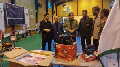 رونمایی از تجهیزات حمایتی قرارگاههای جهادی در همدان