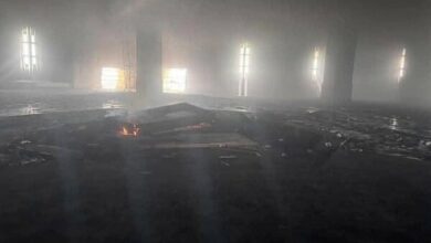 سوزاندن مقبره حافظ اسد به دست تروریستها+ فیلم