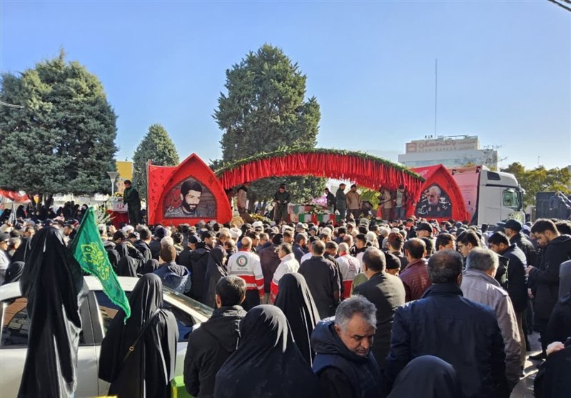 مردم ساری شهدا را در آغوش گرفتند/ در خط مقاومت ایستادهایم