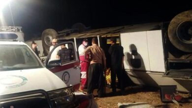 واژگونی اتوبوس در کرمانشاه 18 مصدوم به دنبال داشت