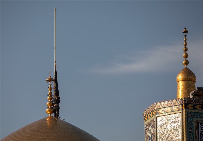 بارگاه منور رضوی سیاهپوش شد +تصاویر