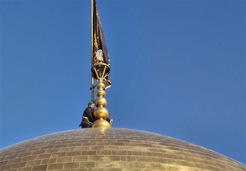 بارگاه منور رضوی سیاهپوش شد +تصاویر