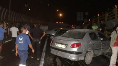 تصادف زنجیرهای در آزادراه قم – تهران 10 مصدوم بر جا گذاشت