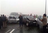 تصادف زنجیرهای در اتوبان تبریز ـ زنجان با 6 مصدوم