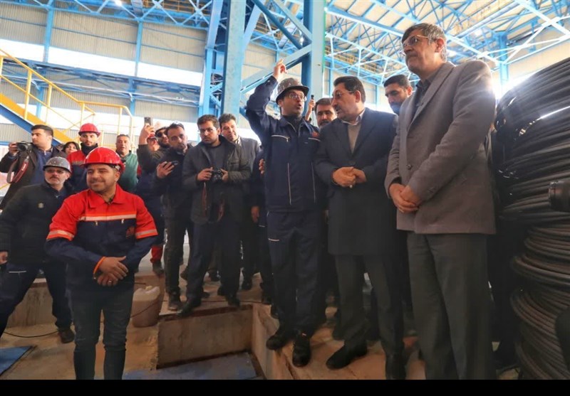 خط تولید کلاف فولاد در ابرکوه افتتاح شد