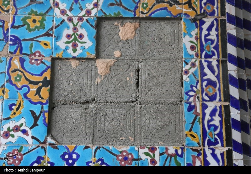 فاجعه در اصفهان/فروپاشی گچبری و کاشیکاریهای مسجد سید