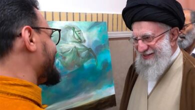 نقاشی جدید روحالامین از رفیق خوشبخت رهبر انقلاب+عکس و فیلم