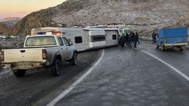 واژگونی 3 دستگاه خودرو در جادههای زنجان