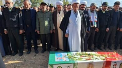 پیکر سرباز شهید فراجا علیرضا زارع در زادگاهش آرام گرفت