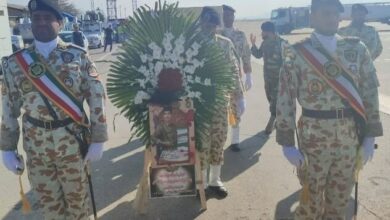 پیکر شهید حمید رضایی وارد شیراز شد