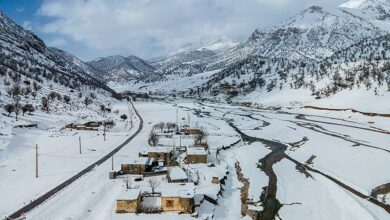 برف در محورهای شرقی و شمالی لرستان