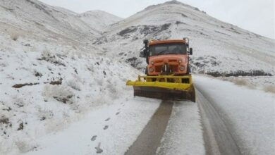 برفروبی 500کیلومتر محورهای مواصلاتی کاشان