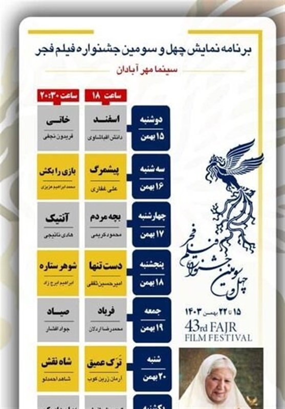 فیلمهای فجر امسال در اهواز، خرمشهر و آبادان اکران میشوند