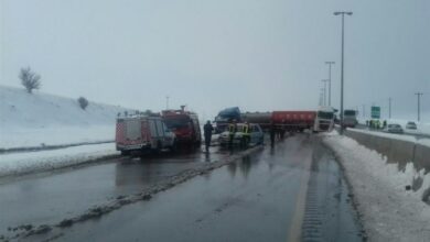 محور توره- اراک مسدود شد