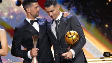 کریستیانو رونالدو و نواک جوکوویچ در مراسم گلوب ساکر دبی یکدیگر را تحسین کردند / کریستیانو رونالدو , نواک جوکوویچ , گلوب ساکر , فوتبال , تنیس