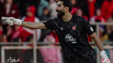 پوستر تراکتور با تصویر بیرانوند؛ کری برای پرسپولیس در جام حذفی / تراکتور , پرسپولیس , علیرضا بیرانوند , جام حذفی , پوستر