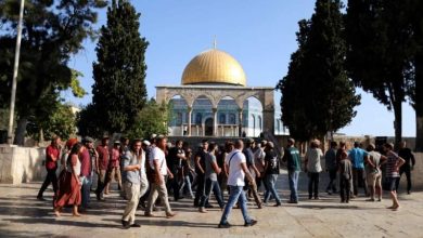 ادامه یورش شهرکنشینان صهیونیست به مسجدالاقصی با حمایت پلیس رژیم اشغالگر / مسجدالاقصی , شهرکنشینان صهیونیست , رژیم اشغالگر , فلسطین , یورش