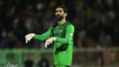 مصدومیت علیرضا بیرانوند در تساوی تراکتور مقابل ملوان / علیرضا بیرانوند , تراکتور , مصدومیت , لیگ برتر , ملوان